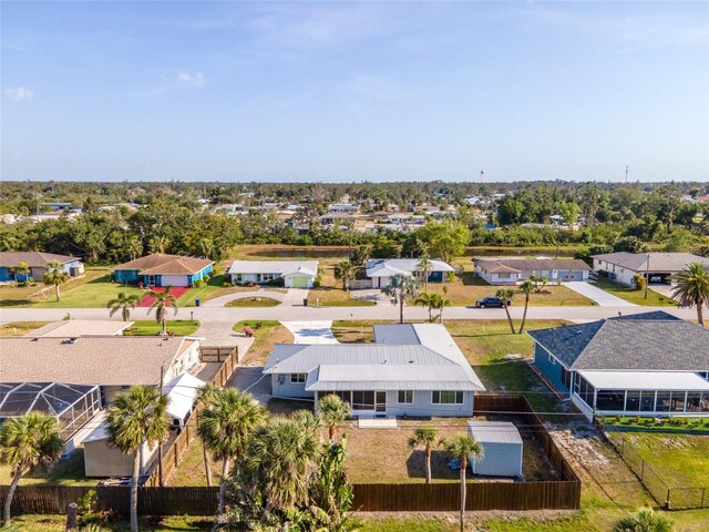 drone / aerial view with a residential view