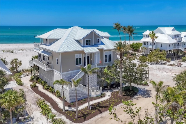6890 Palm Island Dr, Placida, FL 33946 - bird's eye view with a beach view and a water view