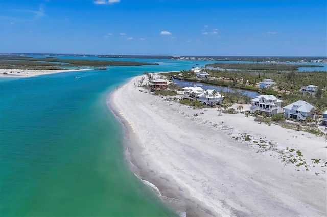 6890 Palm Island Dr, Placida, FL 33946 - birds eye view of property featuring a beach view and a water view