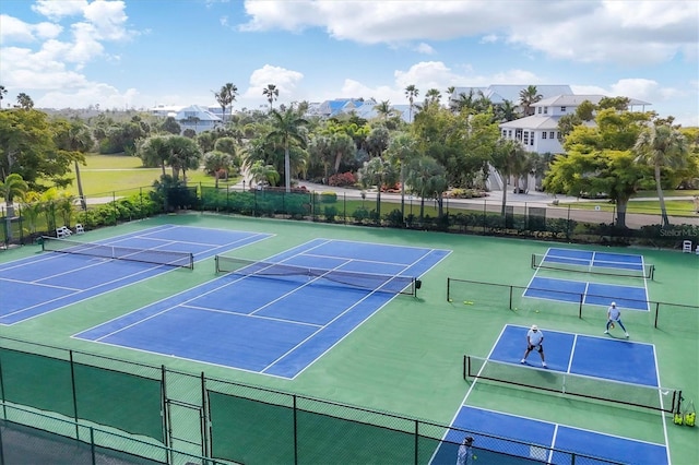 6890 Palm Island Dr, Placida, FL 33946 - view of tennis court featuring fence