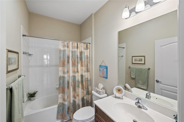 11125 Mcdermott Ct, Englewood, FL 34223 - bathroom with vanity, shower / bath combination with curtain, and toilet