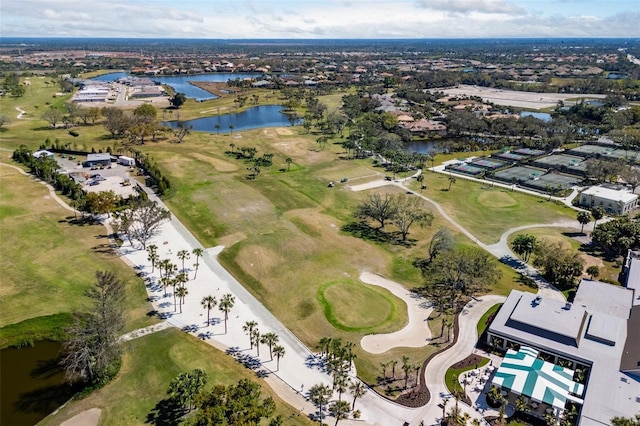 11125 Mcdermott Ct, Englewood, FL 34223 - bird's eye view featuring a water view, golf course view, and a residential view