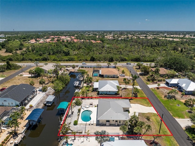 drone / aerial view featuring a residential view