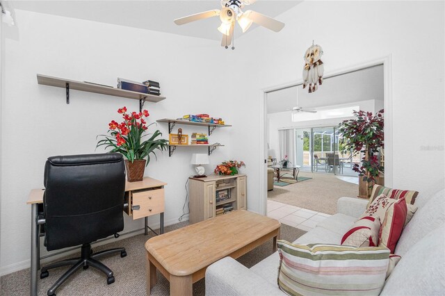 162 Fairway Rd, Rotonda West, FL 33947 - carpeted office space featuring ceiling fan