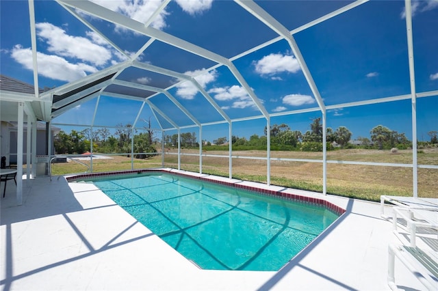 162 Fairway Rd, Rotonda West, FL 33947 - pool featuring a lawn, a patio area, and a lanai