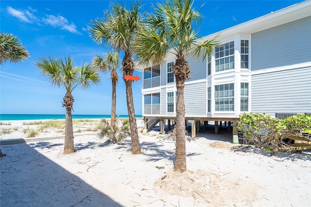 7548 Palm Island Dr S Unit 1724, Placida, FL 33946 - exterior space with a water view, a carport, and a view of the beach