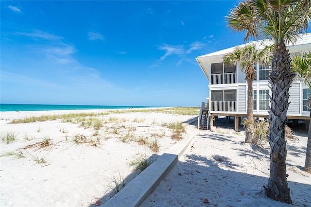 7548 Palm Island Dr S Unit 1724, Placida, FL 33946 - view of water feature featuring stairway and a view of the beach
