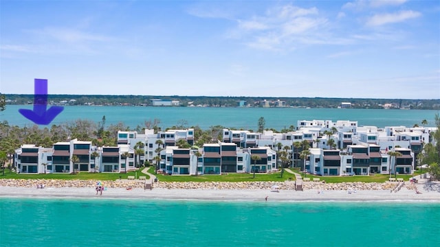 2950 N Beach Rd Unit B324, Englewood, FL 34223 - exterior space with a water view and a view of the beach
