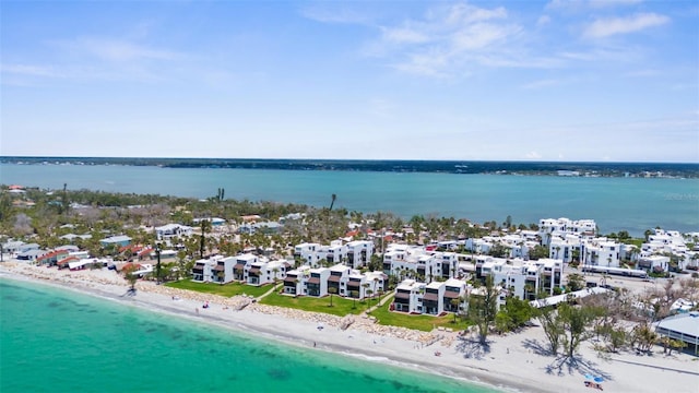 2950 N Beach Rd Unit B324, Englewood, FL 34223 - bird's eye view with a beach view and a water view