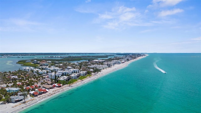 2950 N Beach Rd Unit B324, Englewood, FL 34223 - drone / aerial view featuring a beach view and a water view