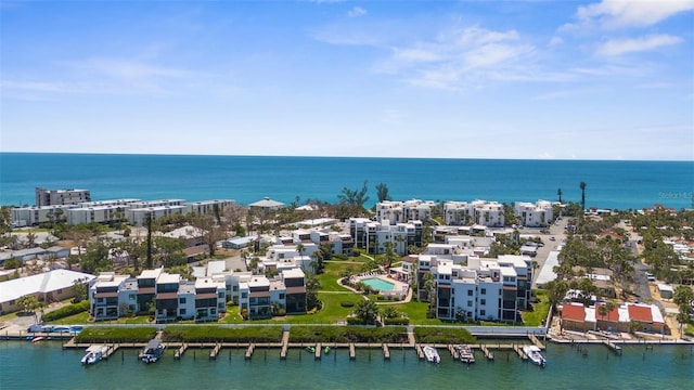 2950 N Beach Rd Unit B324, Englewood, FL 34223 - drone / aerial view with a water view