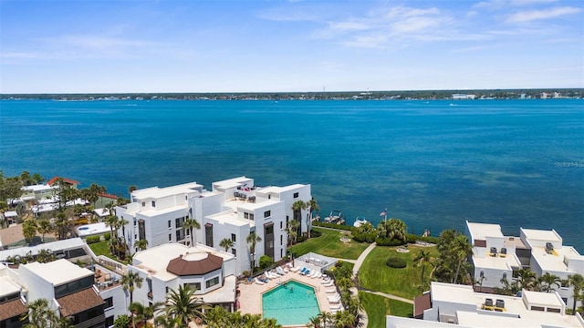 2950 N Beach Rd Unit B324, Englewood, FL 34223 - drone / aerial view with a water view