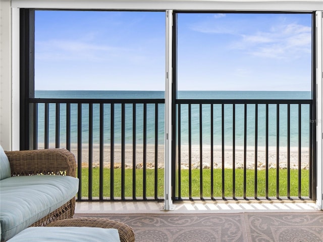 2950 N Beach Rd Unit B324, Englewood, FL 34223 - balcony featuring view of water and beach