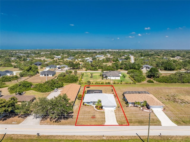 bird's eye view featuring a residential view