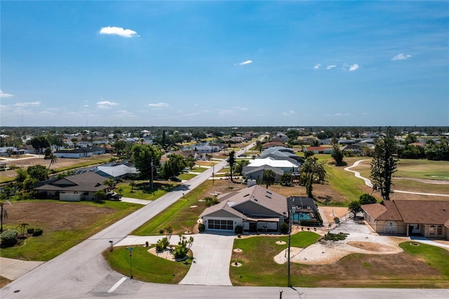 bird's eye view with a residential view