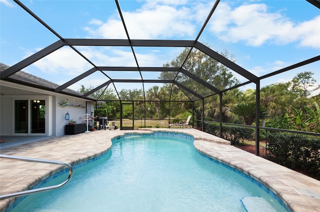 outdoor pool featuring a patio area