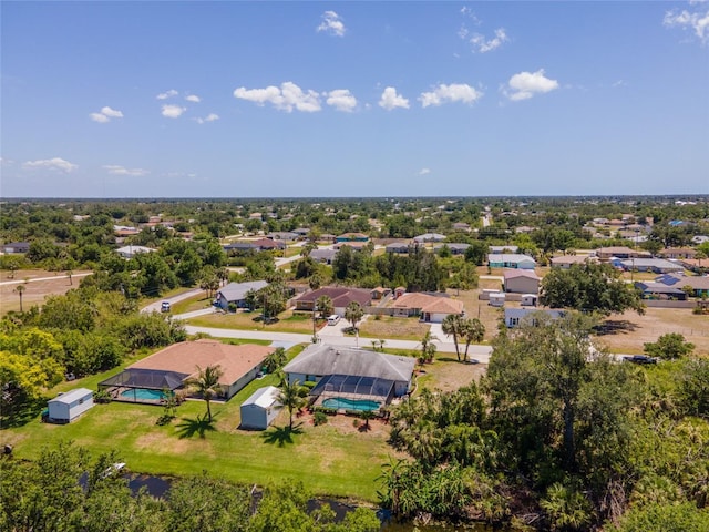 drone / aerial view featuring a residential view