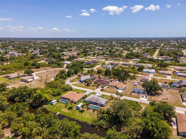 drone / aerial view with a residential view