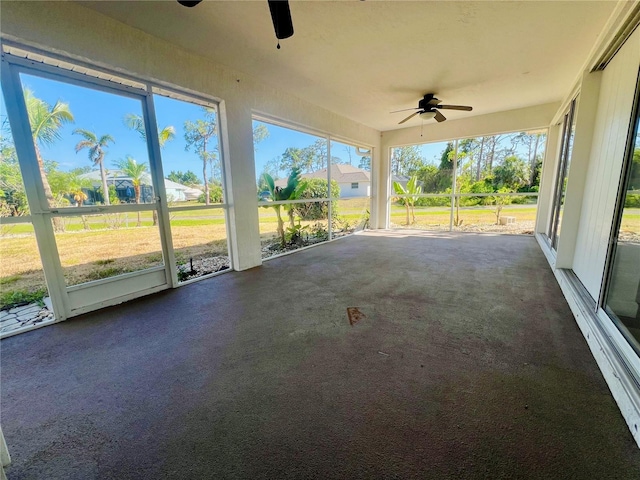 1155 Osceola Blvd, Englewood, FL 34223 - unfurnished sunroom featuring ceiling fan