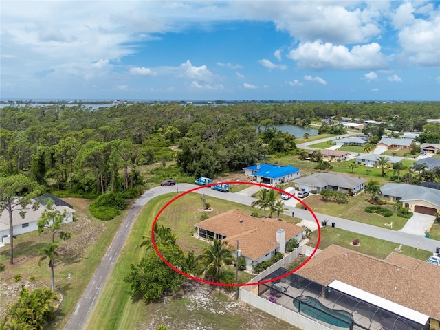 1155 Osceola Blvd, Englewood, FL 34223 - drone / aerial view featuring a water view