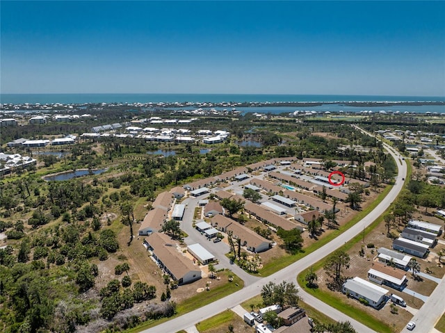 6796 Gasparilla Pines Blvd Unit 63, Englewood, FL 34224 - bird's eye view with a residential view and a water view
