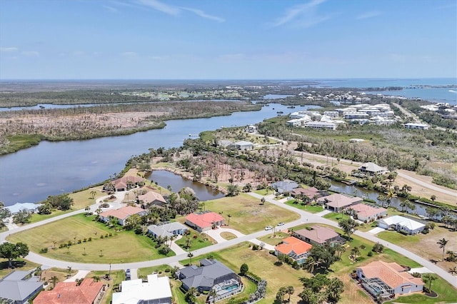 11 Amberjack Ln, Placida, FL 33946 - birds eye view of property with a water view and a residential view