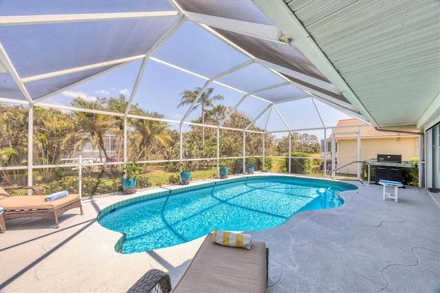 11 Amberjack Ln, Placida, FL 33946 - outdoor pool with a lanai and a patio area