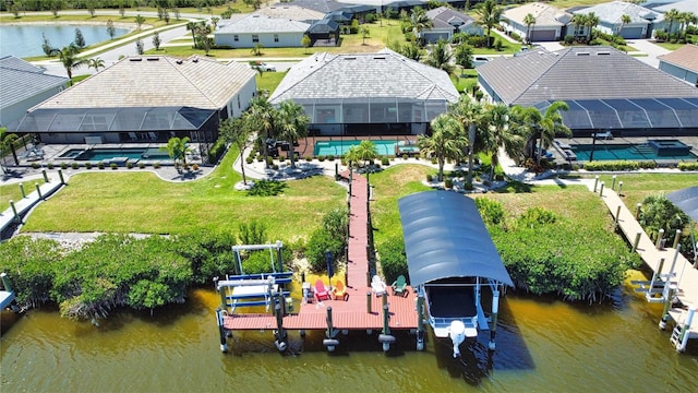 15176 Spanish Point Dr, Port Charlotte, FL 33981 - aerial view of residential area with a nearby body of water