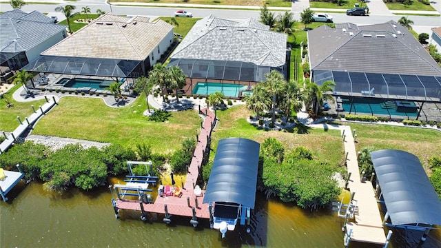 15176 Spanish Point Dr, Port Charlotte, FL 33981 - aerial view of residential area featuring a nearby body of water