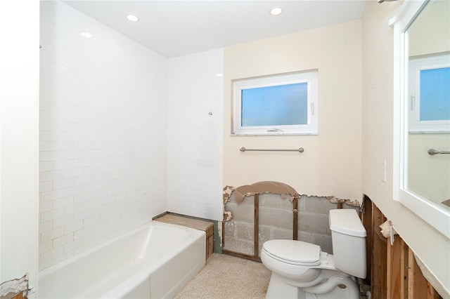 4093 Pelican Shores Cir, Englewood, FL 34223 - full bathroom featuring toilet, recessed lighting, and tub / shower combination