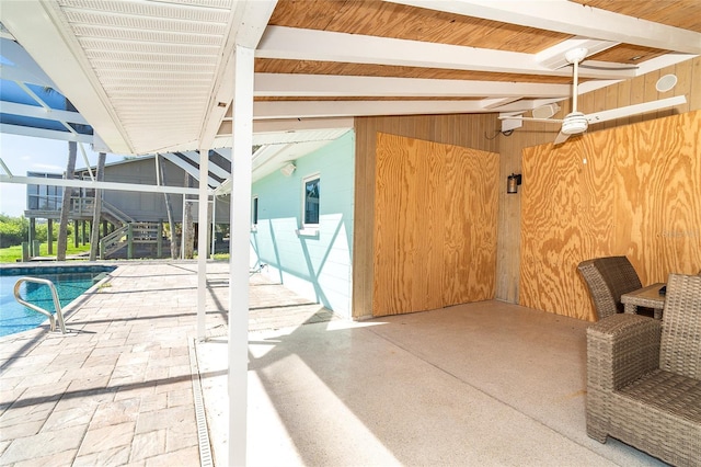 4093 Pelican Shores Cir, Englewood, FL 34223 - view of patio / terrace featuring glass enclosure and an outdoor pool