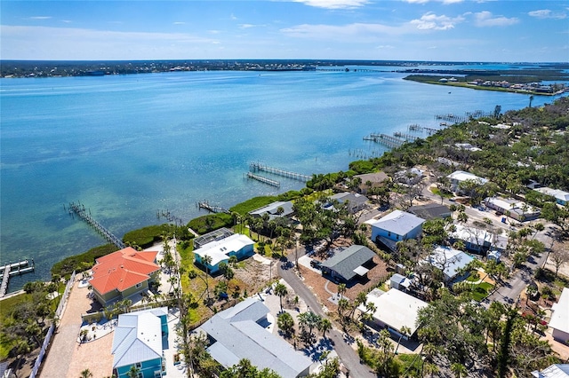 4093 Pelican Shores Cir, Englewood, FL 34223 - aerial view of property's location with a large body of water and nearby suburban area