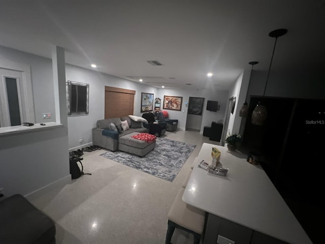 4093 Pelican Shores Cir, Englewood, FL 34223 - living area with baseboards and recessed lighting