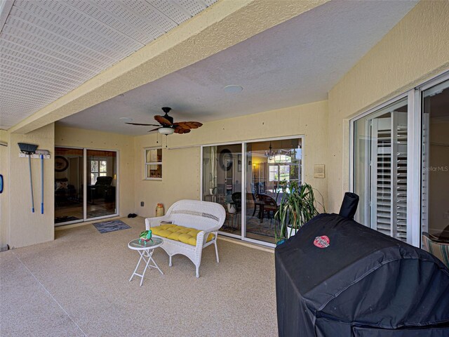 237 Rotonda Blvd E, Rotonda West, FL 33947 - view of patio / terrace with ceiling fan