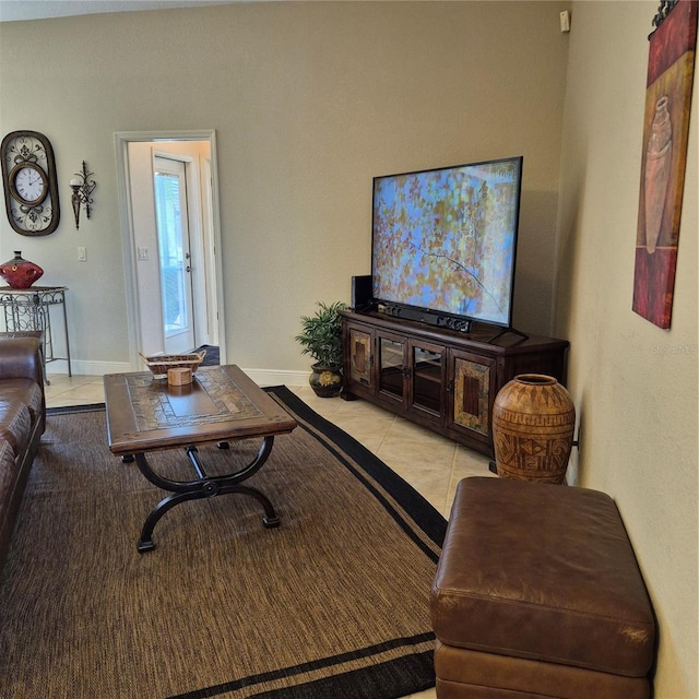 19 Medalist Way, Rotonda West, FL 33947 - tiled living room with baseboards
