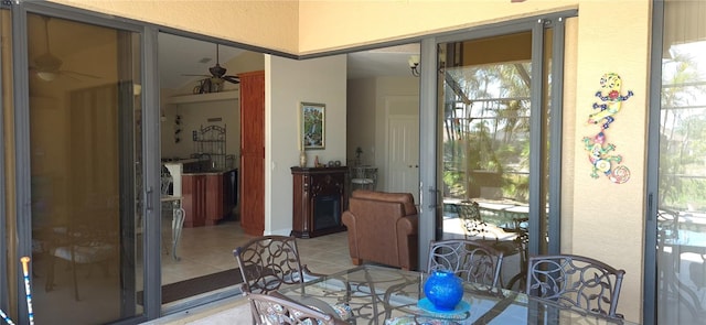 19 Medalist Way, Rotonda West, FL 33947 - sunroom / solarium with a ceiling fan and healthy amount of natural light