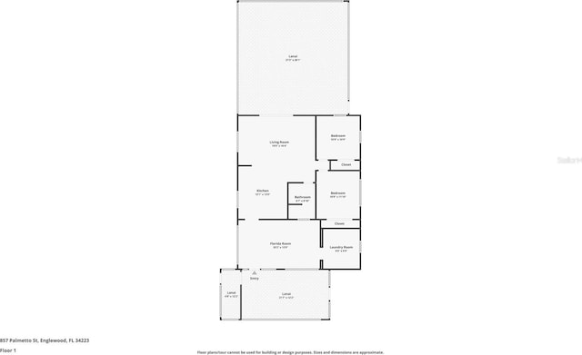 857 Palmetto St, Englewood, FL 34223 - floor plan / room layout