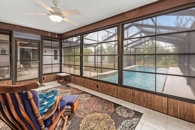 7180 Quarry St, Englewood, FL 34224 - sunroom / solarium with a ceiling fan