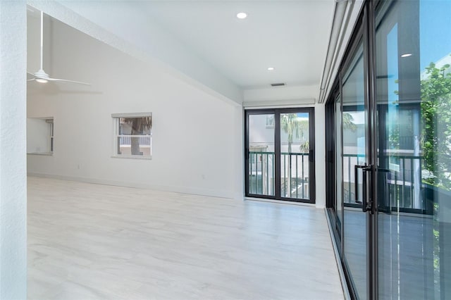 2700 N Beach Rd Unit A201, Englewood, FL 34223 - empty room with baseboards, a ceiling fan, and recessed lighting