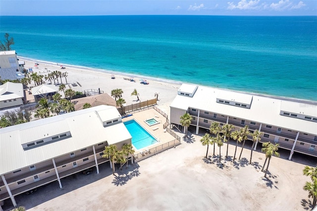 2700 N Beach Rd Unit A201, Englewood, FL 34223 - drone / aerial view of expansive beach and a pool