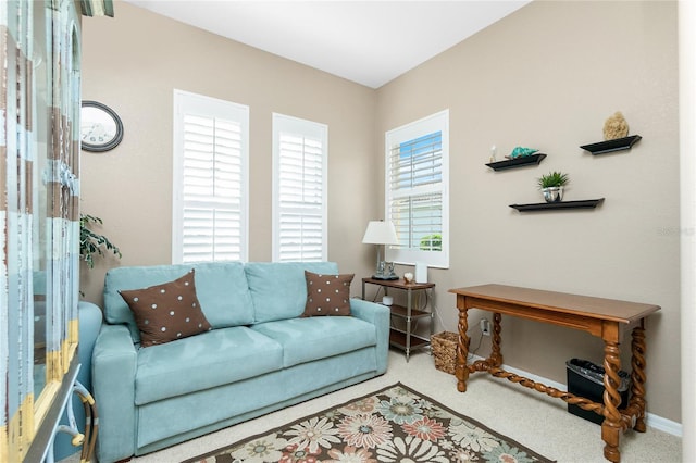 142 Savona Way N, Venice, FL 34275 - carpeted living room with baseboards