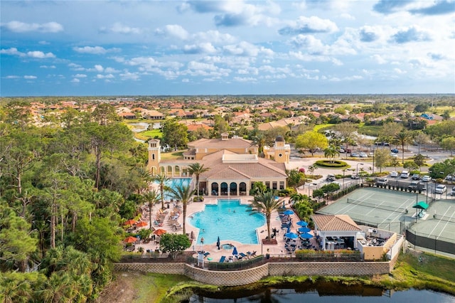 142 Savona Way N, Venice, FL 34275 - bird's eye view of a pool