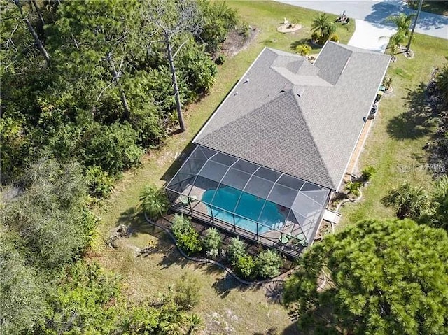 142 Yellow Pine Dr, Rotonda West, FL 33947 - view from above of property with a pool area