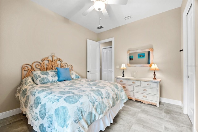 15044 San Domingo Blvd, Port Charlotte, FL 33981 - bedroom with baseboards, ceiling fan, and a closet