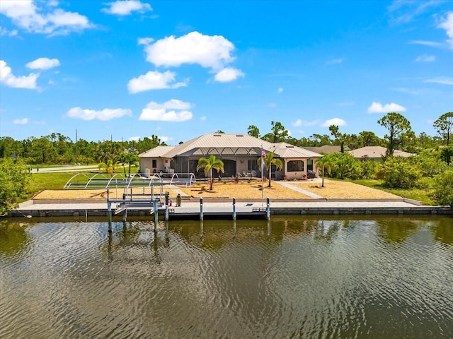 15044 San Domingo Blvd, Port Charlotte, FL 33981 - dock area with a water view and boat lift