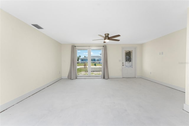 11 Oakland Hills Rd, Rotonda West, FL 33947 - spare room featuring a ceiling fan and baseboards