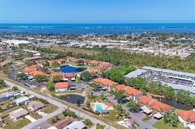 507 Pine Hollow Cir Unit 507, Englewood, FL 34223 - aerial view of property and surrounding area featuring a nearby body of water