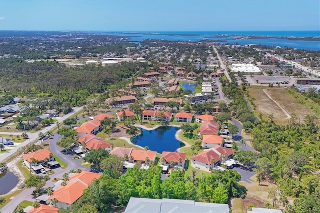 507 Pine Hollow Cir Unit 507, Englewood, FL 34223 - aerial view of property's location with a nearby body of water and nearby suburban area