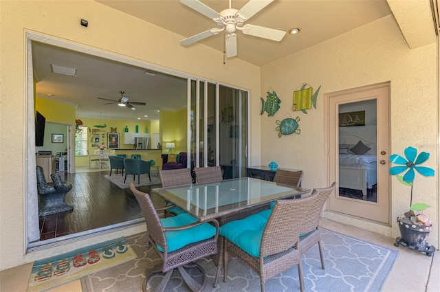 2692 Wax Myrtle Ct, Port Charlotte, FL 33953 - view of patio with ceiling fan and outdoor dining area