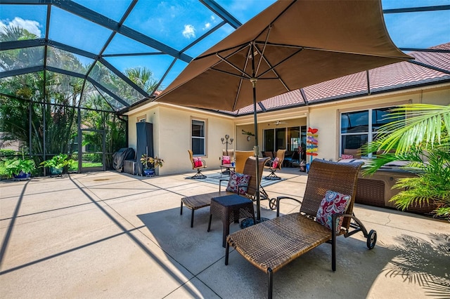 2692 Wax Myrtle Ct, Port Charlotte, FL 33953 - view of patio / terrace with an outdoor hangout area and a lanai